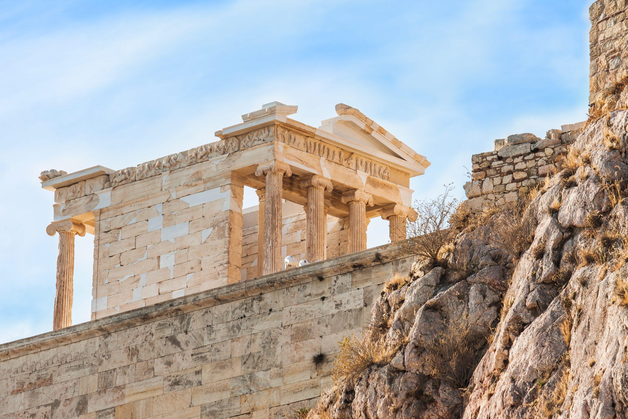 The,Temple,Of,Athena,Nike,In,Acropolis,Of,Athens,,Greece.